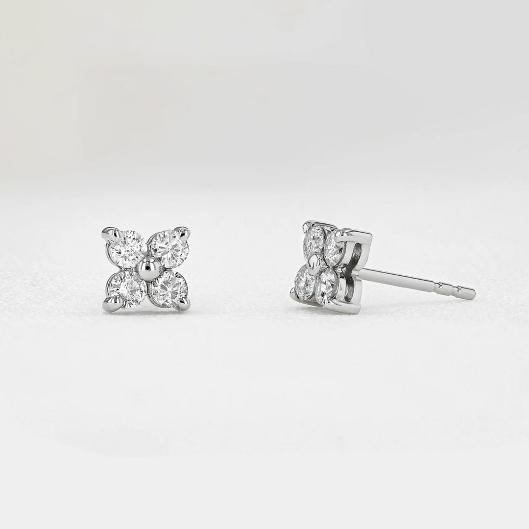 Yuna 4-Leaf Clover Moissanite Earrings