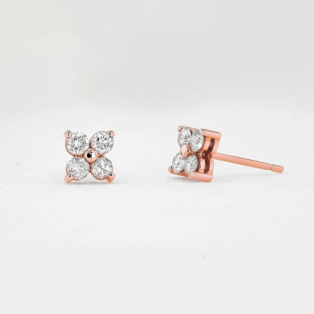 Yuna 4-Leaf Clover Moissanite Earrings