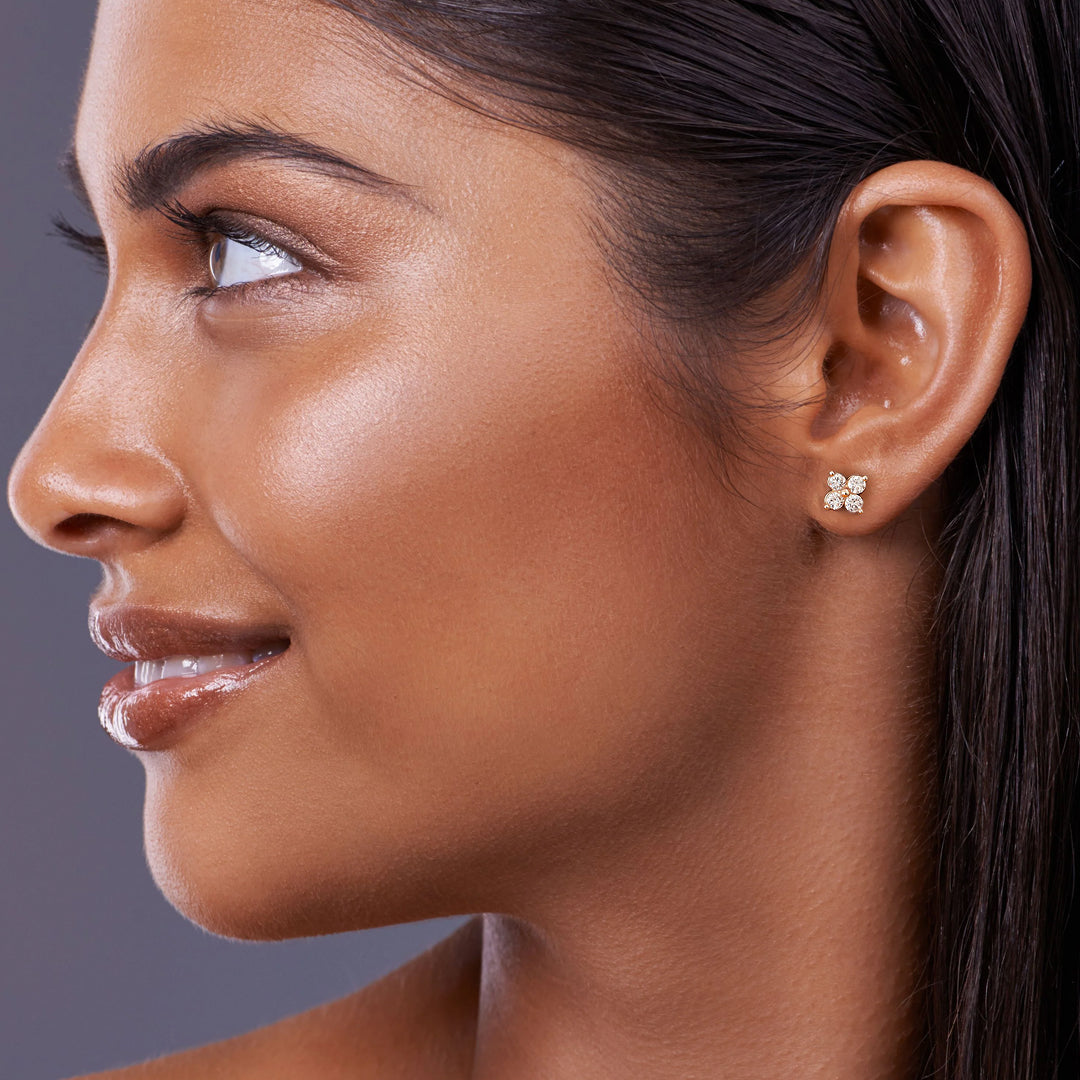 Yuna 4-Leaf Clover Moissanite Earrings