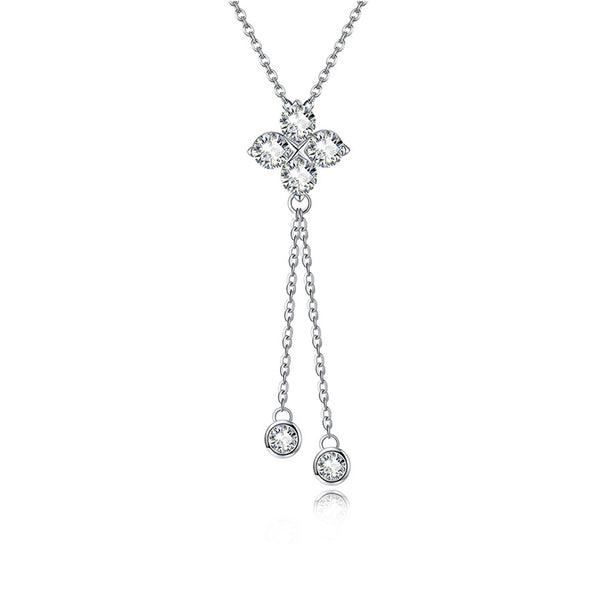 ★ roaju★ [Yoona wearing][14K]CZ POINT NECKLACE Gold Crystal Roll Necklace | Yeji - ITZY - Fashion Chingu