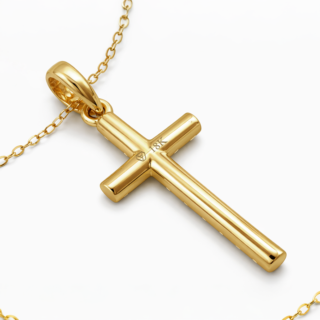 Abigail Adore Cross Moissanite Necklace