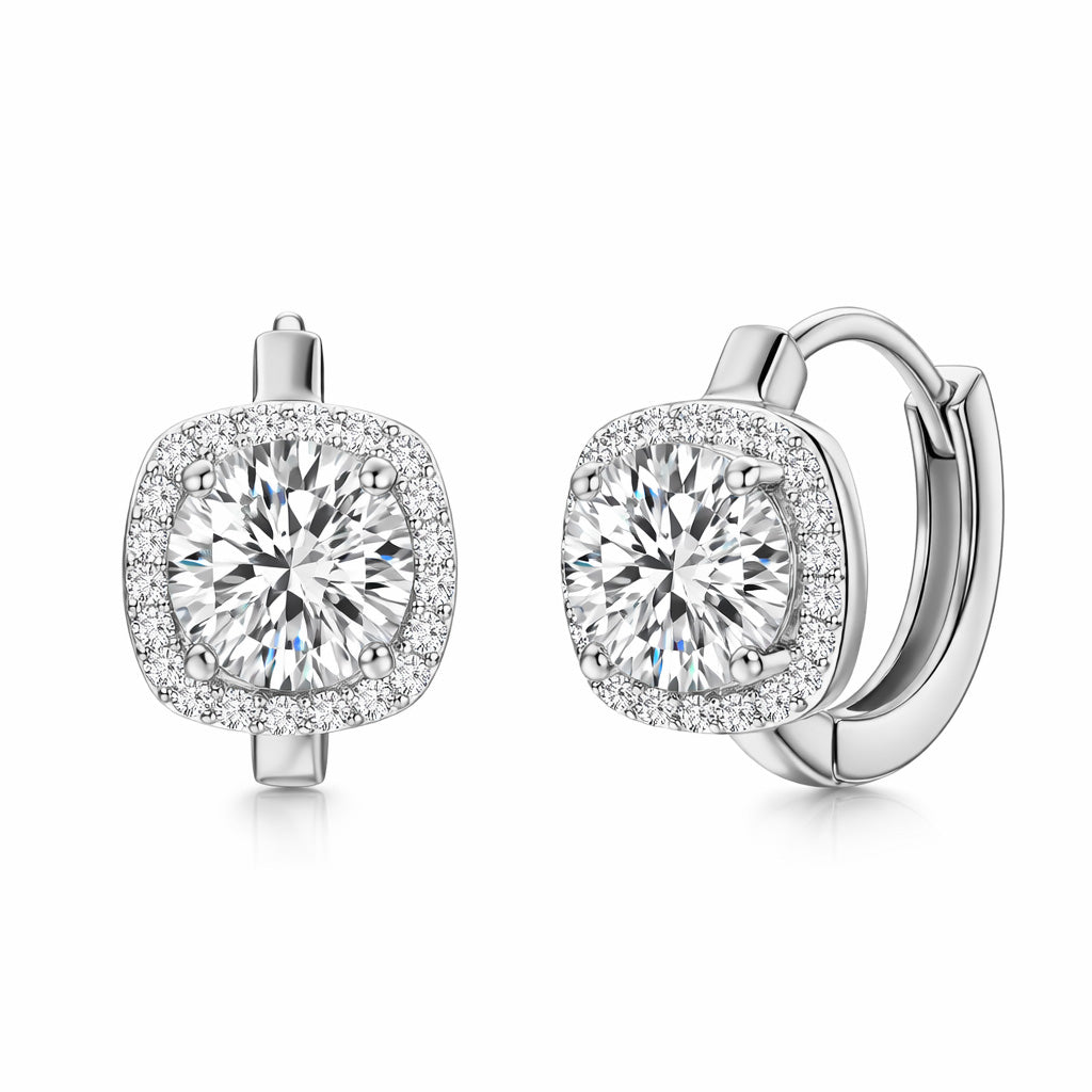 Alana Pavé Huggie Moissanite Earrings