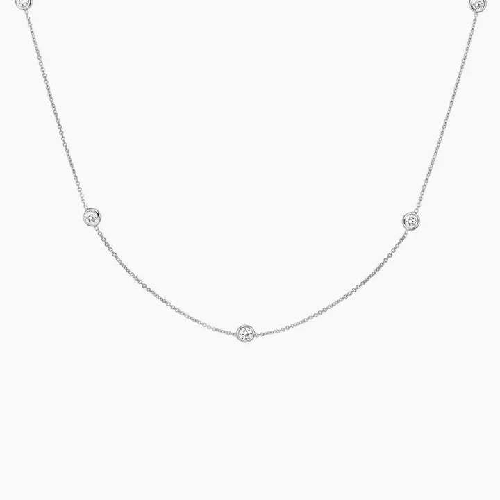 Bezel strand necklace