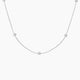 Celestia Bezel Strand Moissanite Necklace