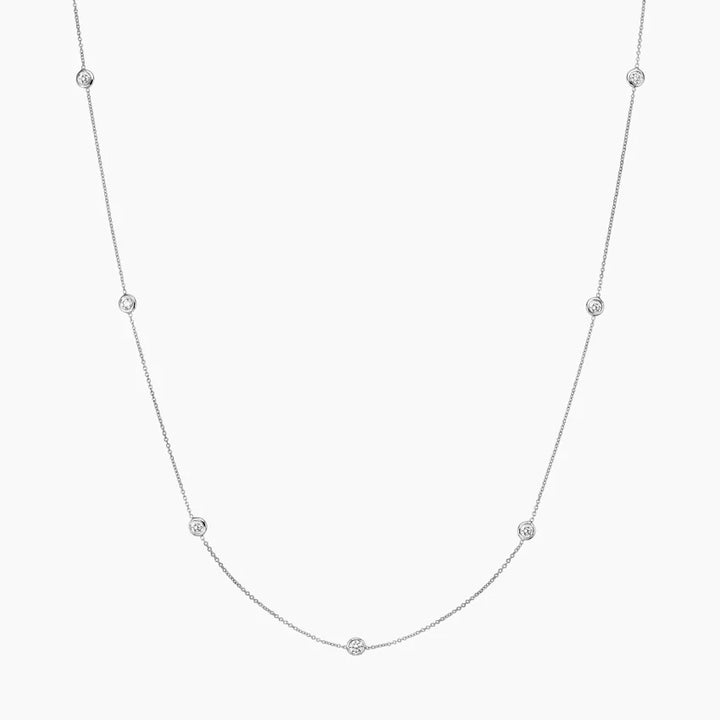 Bezel strand necklace