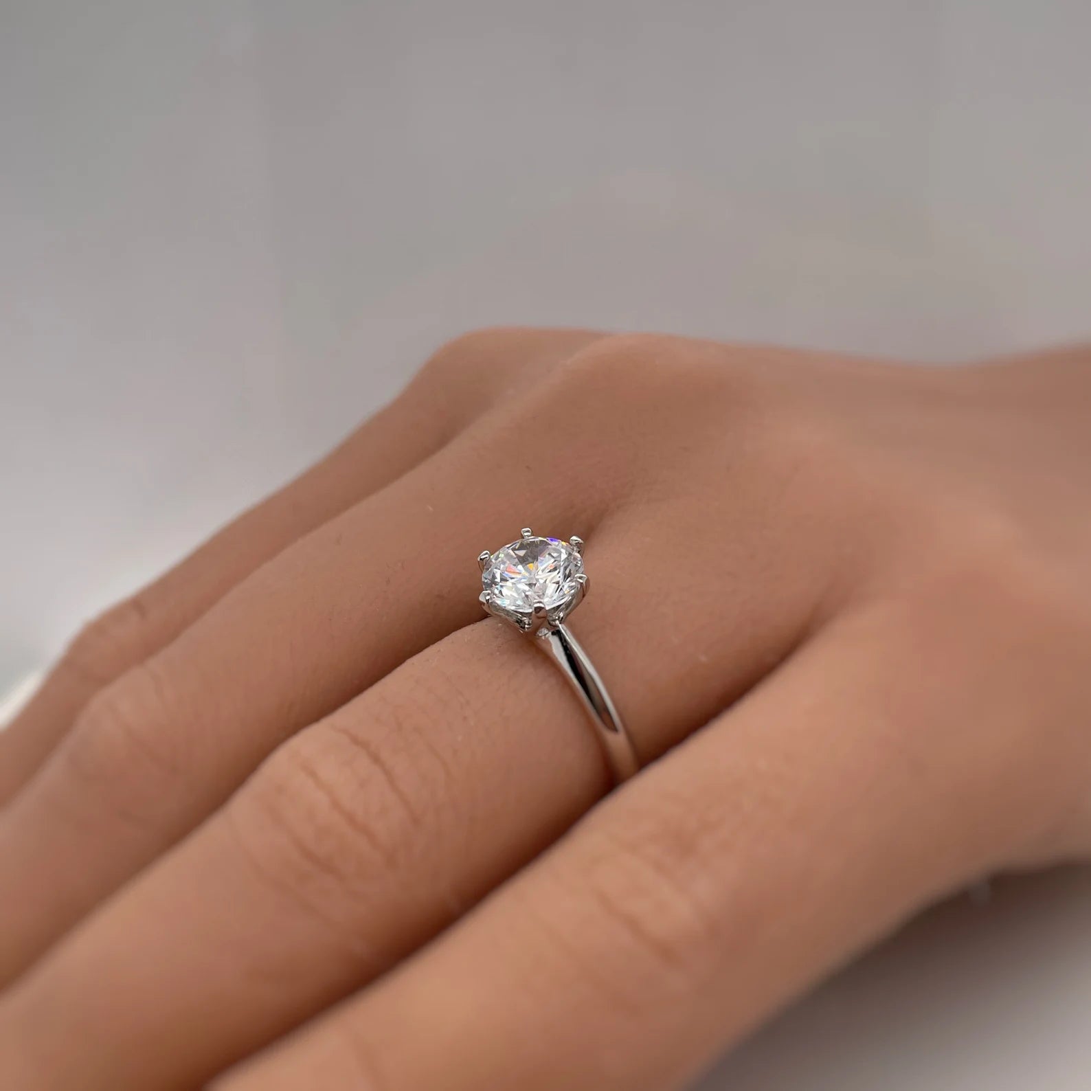 Celestia 6-Prong Solitaire Moissanite Ring