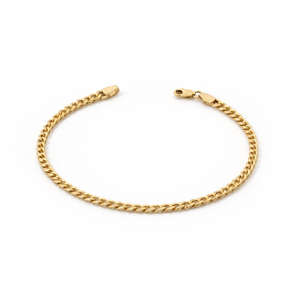 Flat Curb Link Unisex Bracelet