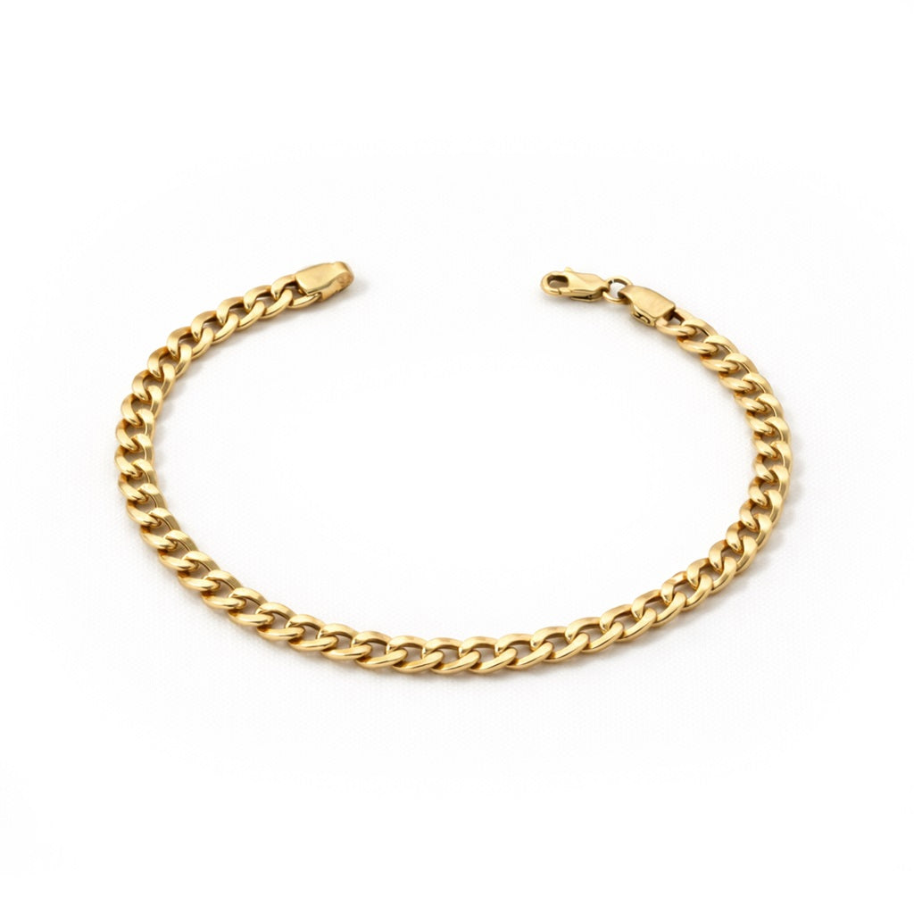 Flat Curb Link Unisex Bracelet