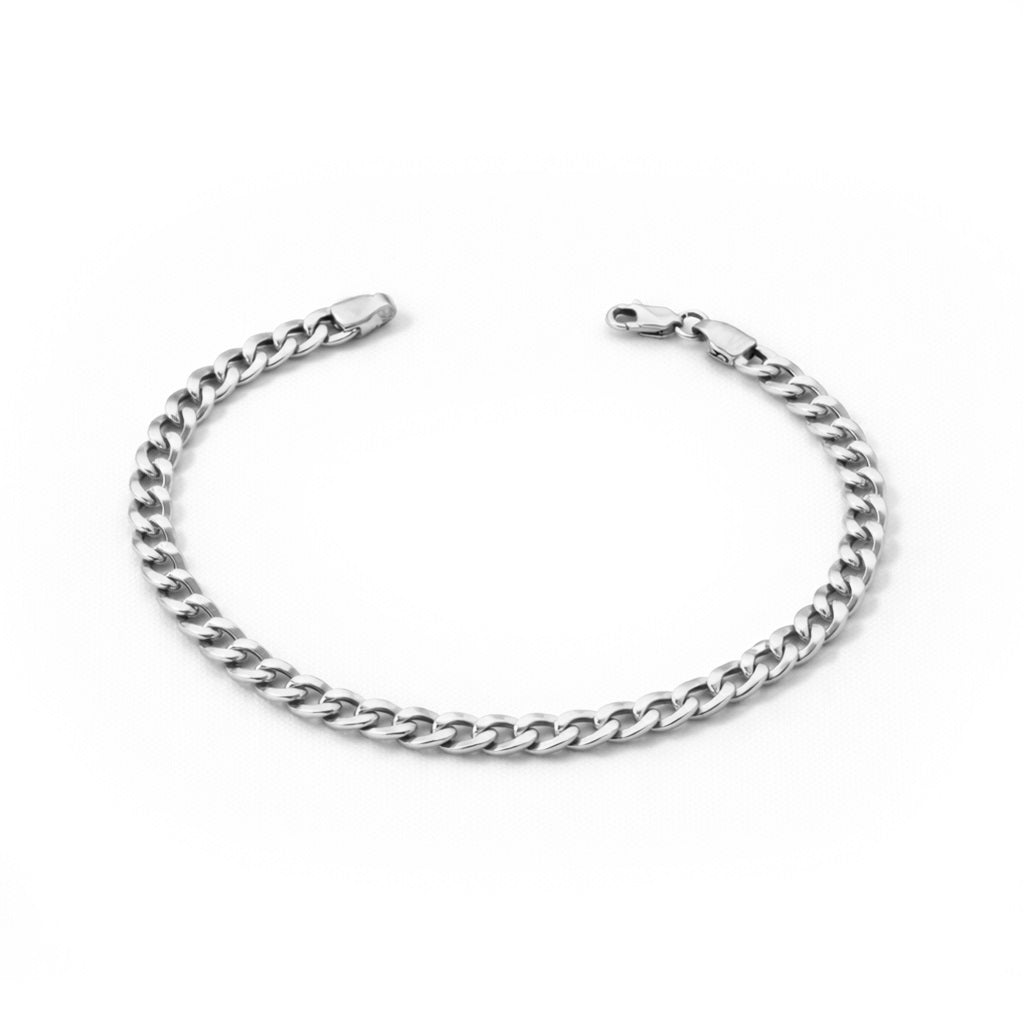 Flat Curb Link Unisex Bracelet