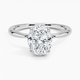 Vivara Oval-Cut Hidden Halo Moissanite Ring