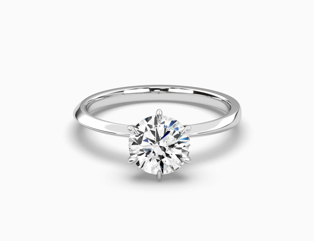 6-Prong Solitaire Moissanite Ring