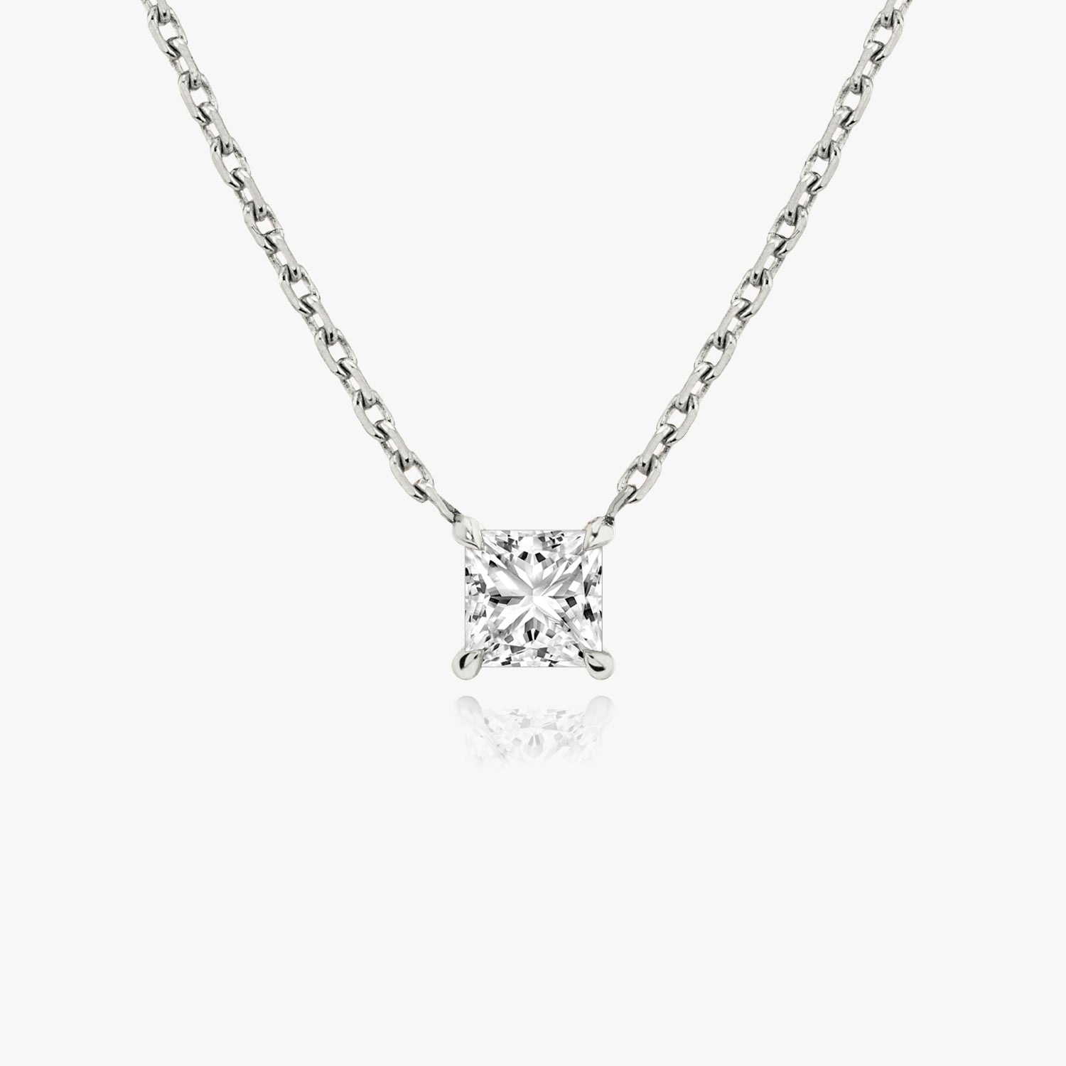 Valoria Princess-Cut Moissanite Pendant