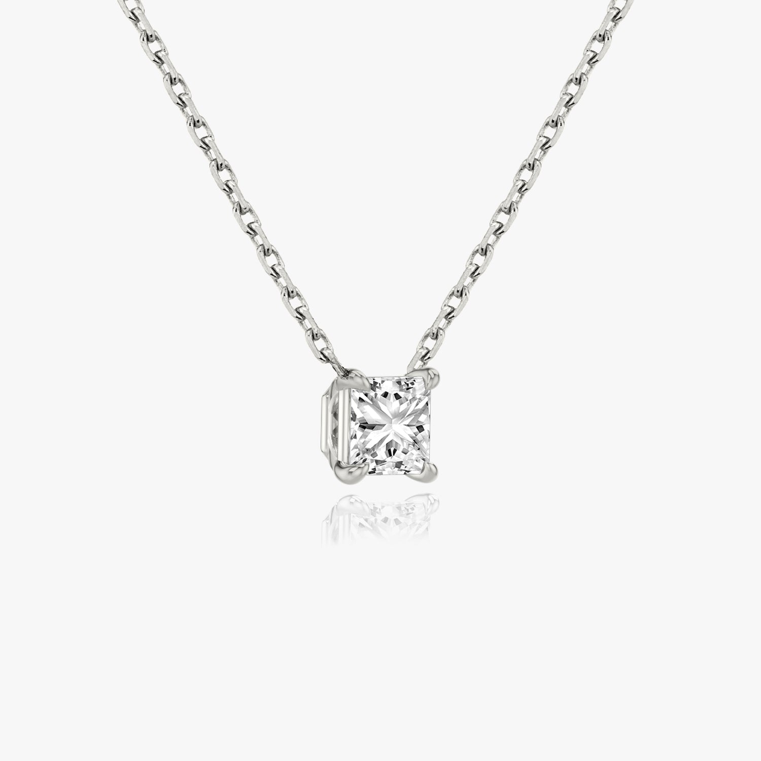 Valoria Princess-Cut Moissanite Pendant
