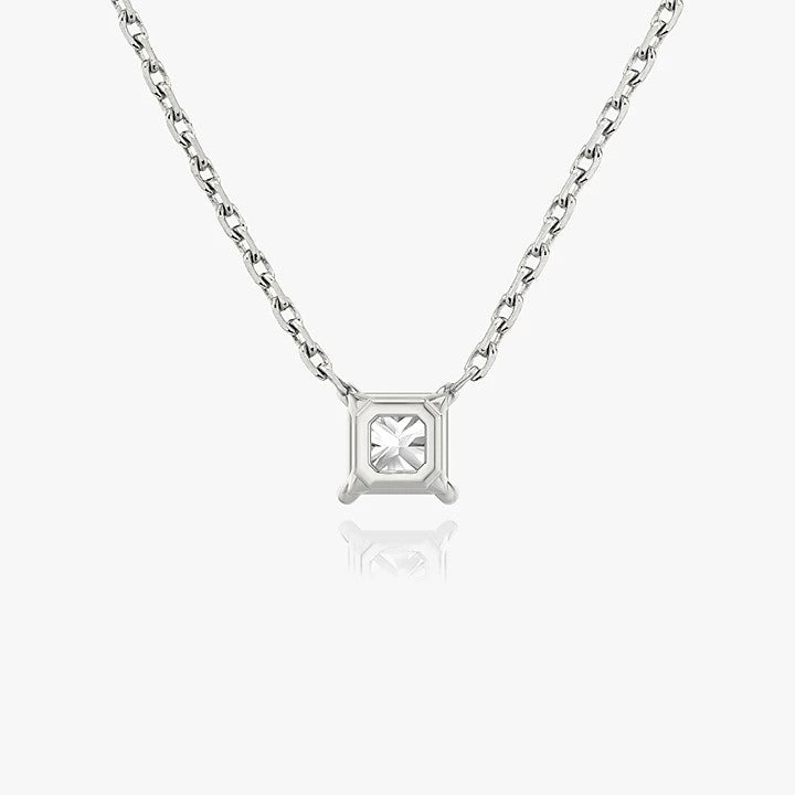 Valoria Princess-Cut Moissanite Pendant