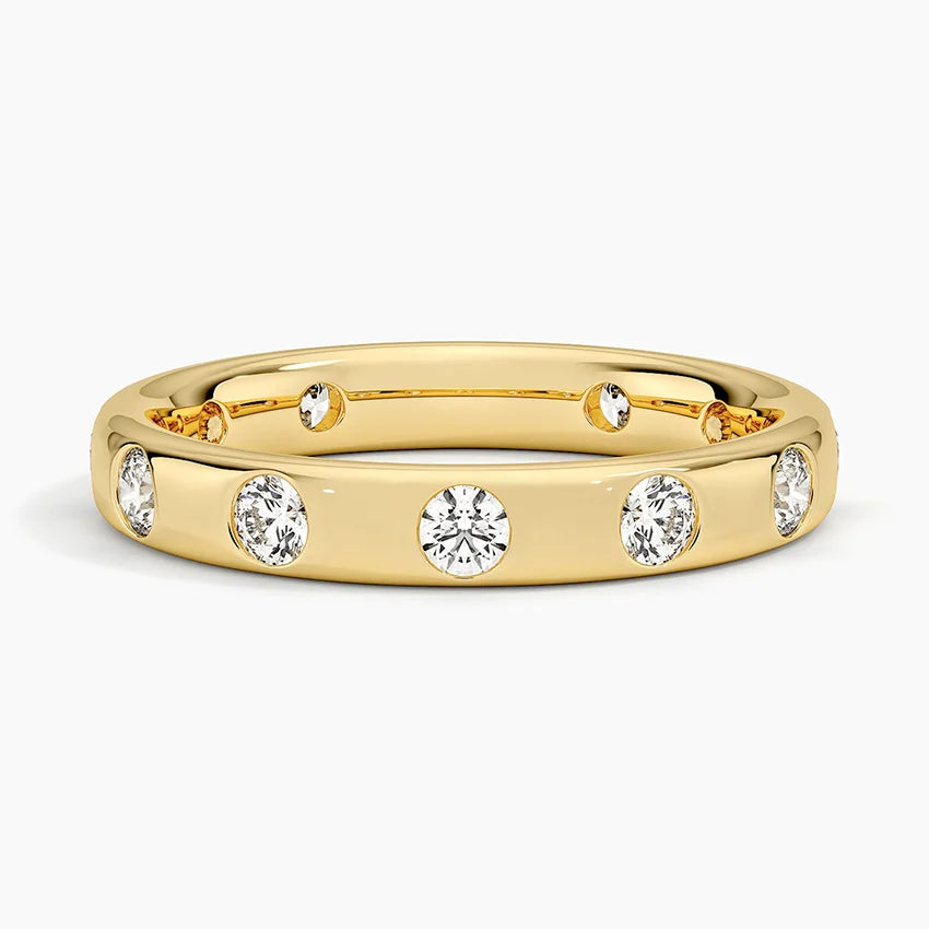 Celestia Bezel-Set Moissanite Band