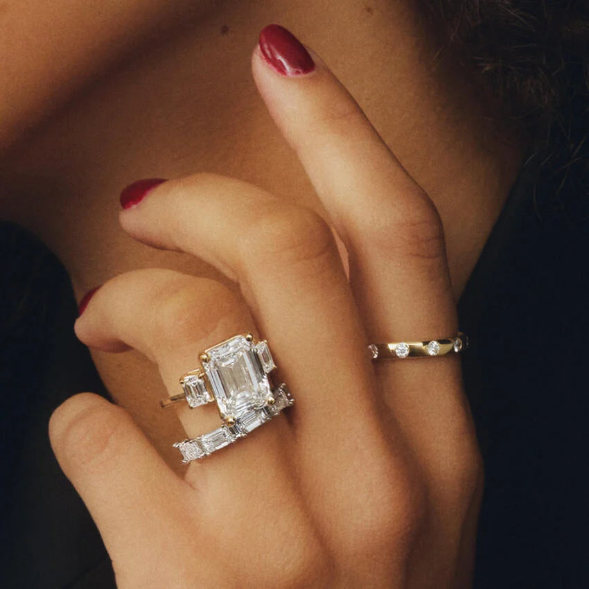 Celestia Bezel-Set Moissanite Band