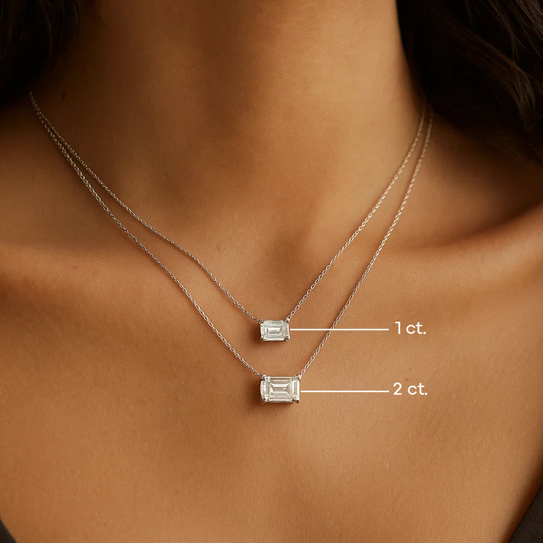 Ariston Emerald-Cut Moissanite Pendant