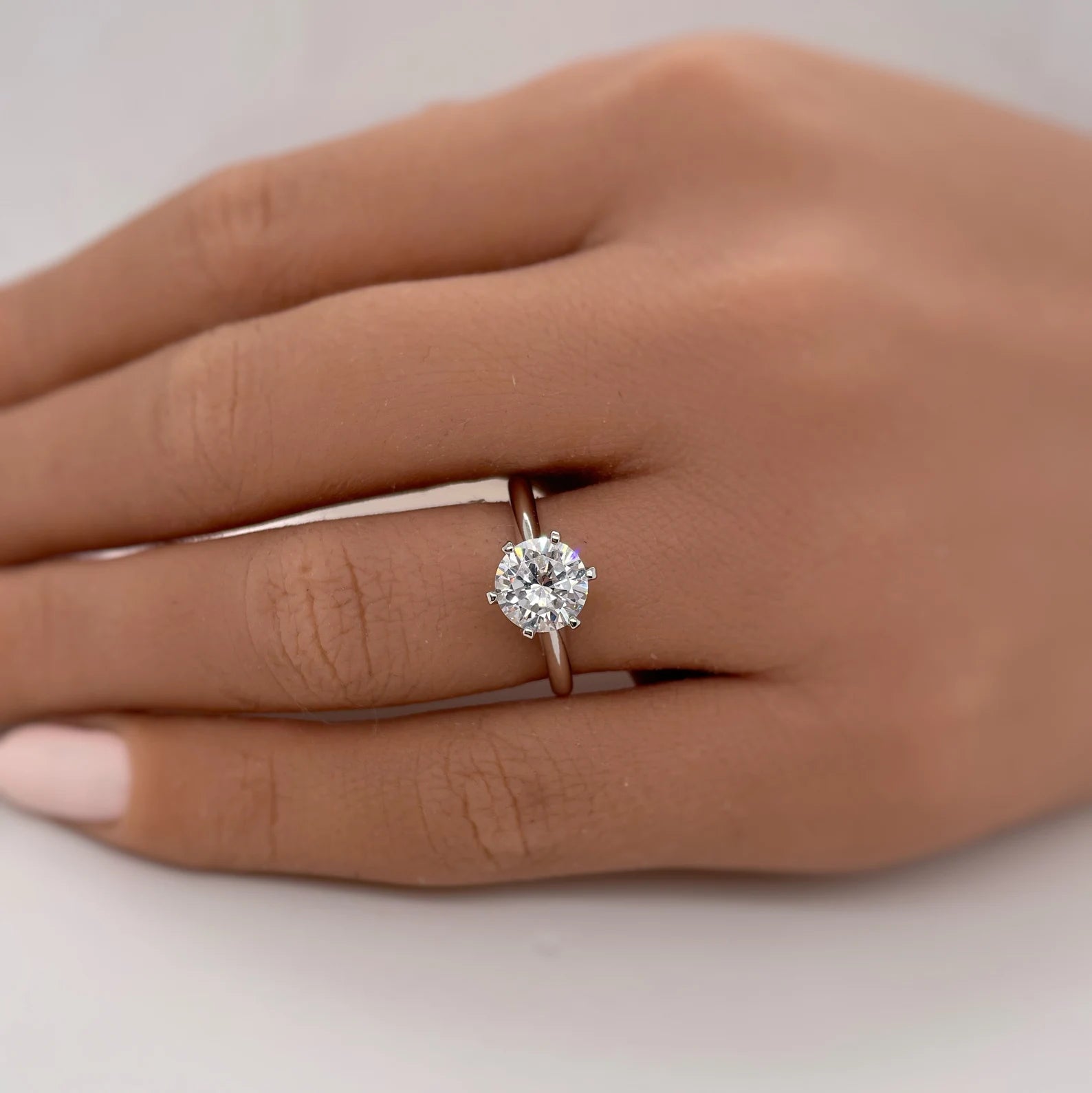 Celestia 6-Prong Solitaire Moissanite Ring