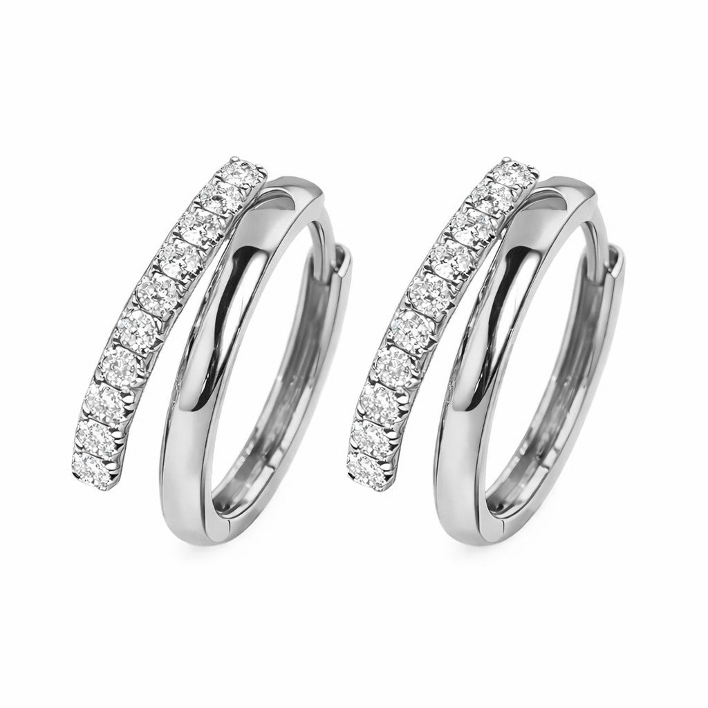 Ellen Hoop Moissanite Earrings