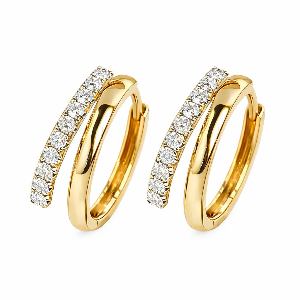 Ellen Hoop Moissanite Earrings