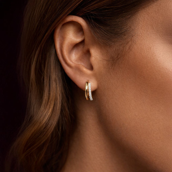 Ellen Hoop Moissanite Earrings