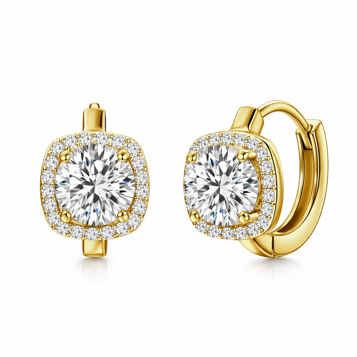 Alana Pavé Huggie Moissanite Earrings
