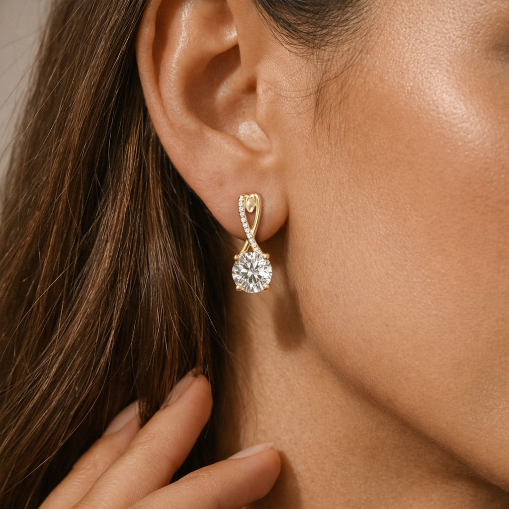 Ayla Moissanite Earrings