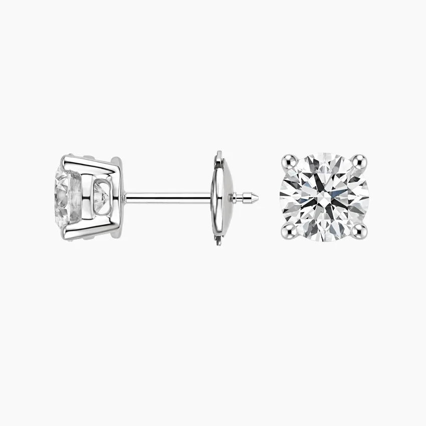 4-Prong Moissanite Stud Earrings