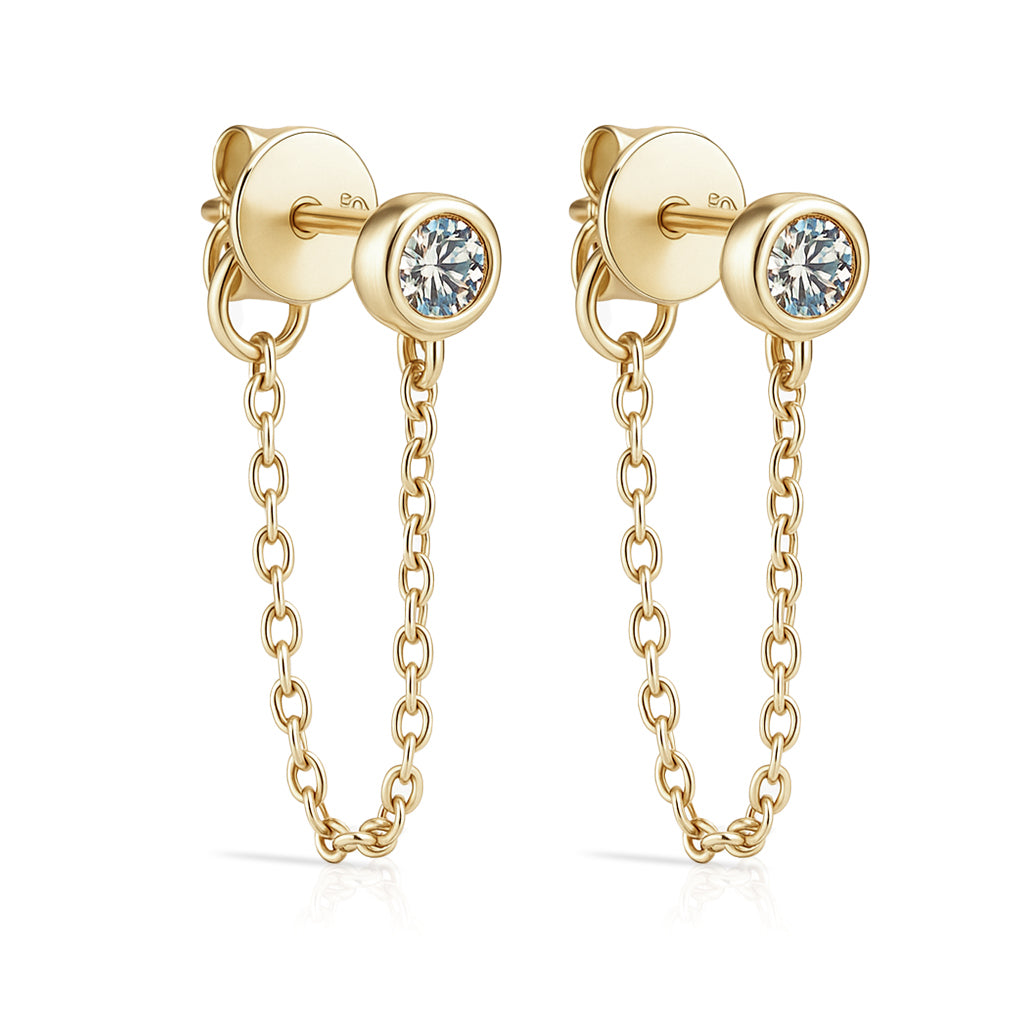 Liora Moissanite Chain Earrings