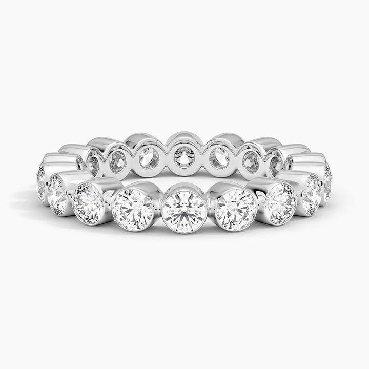 Round Cut Moissanite Eternity Ring