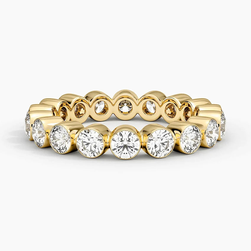 Round Cut Moissanite Eternity Ring