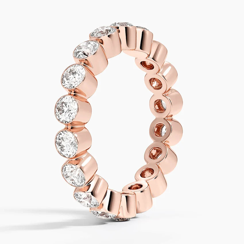 Celestia Round-Cut Moissanite Eternity Ring