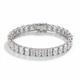 Celestia Emerald-Cut Moissanite Tennis Bracelet in 14k Platinum