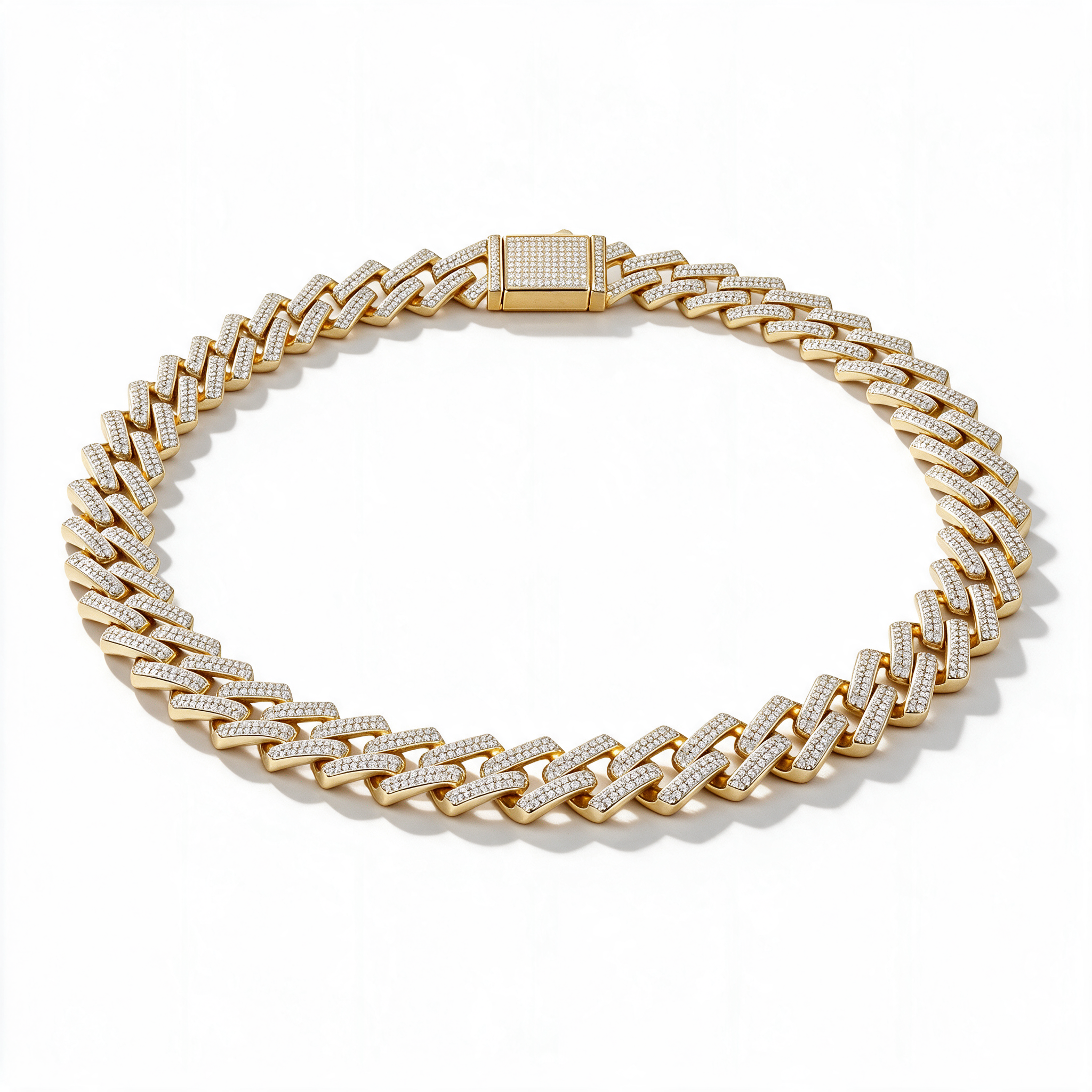 Catena Grande Iced Cuban Chain 14k Gold alternate loop