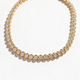 Seraphina Bezel Station Moissanite Necklace in 14k Gold