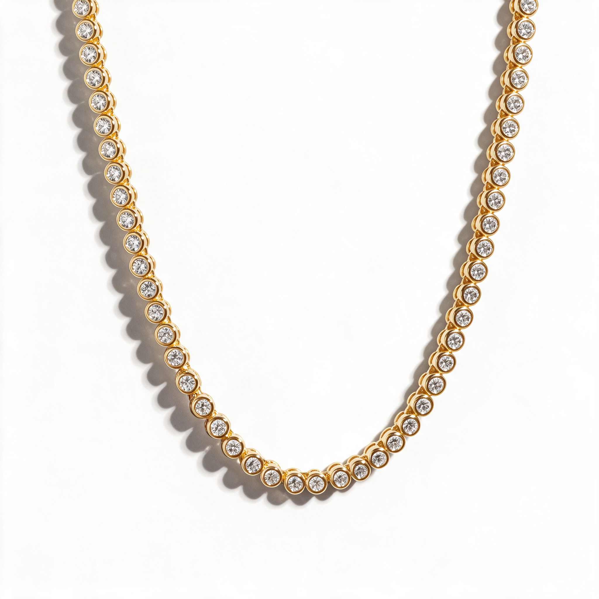 Seraphina Station Necklace 14k Gold detail angle