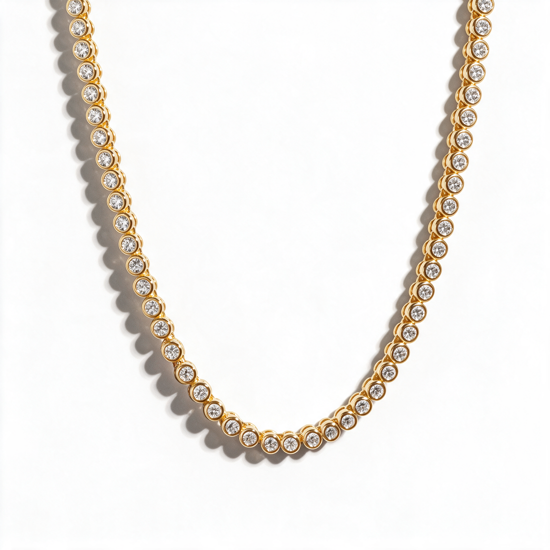 Seraphina Station Necklace 14k Gold detail angle