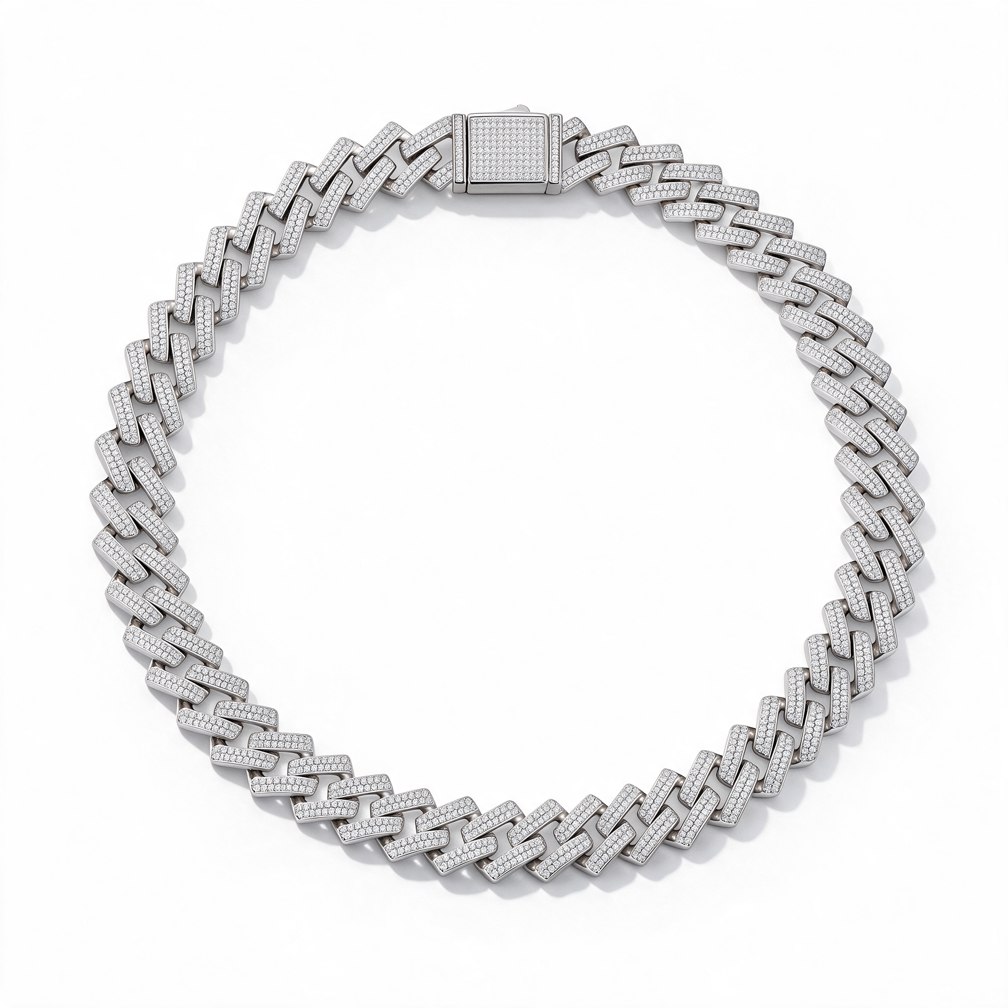 Catena Grande Iced Cuban Chain 14k Platinum alternate loop