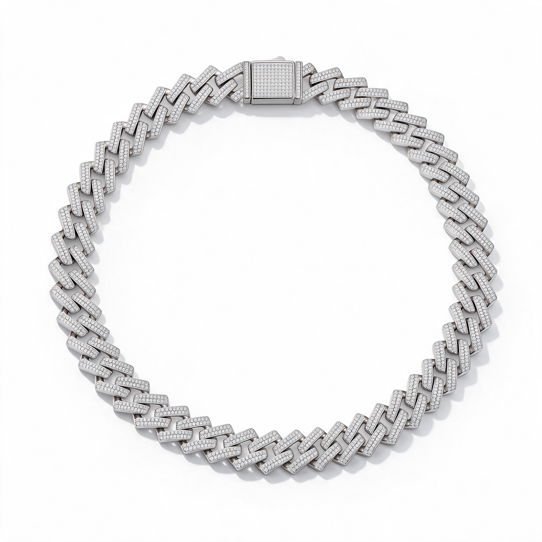 Catena Grande Iced Cuban Chain 14k Platinum alternate loop