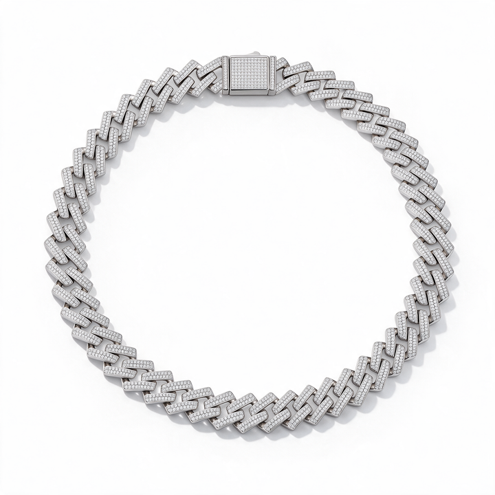 Catena Grande Iced Cuban Chain 14k Platinum alternate loop