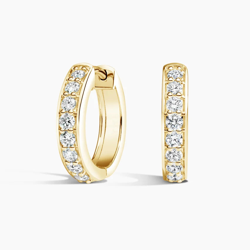 Channel-Set Hoop Moissanite Earrings