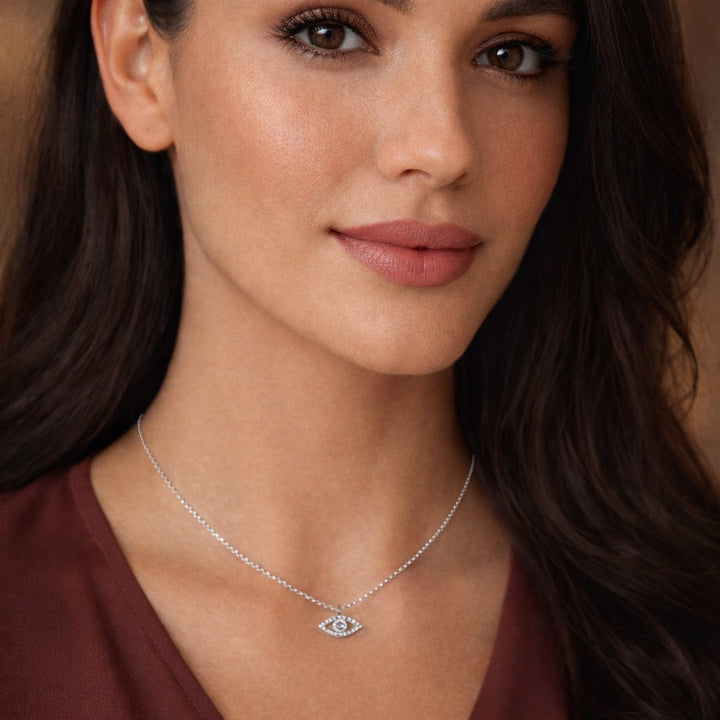 Evil Eye Moissanite Necklace