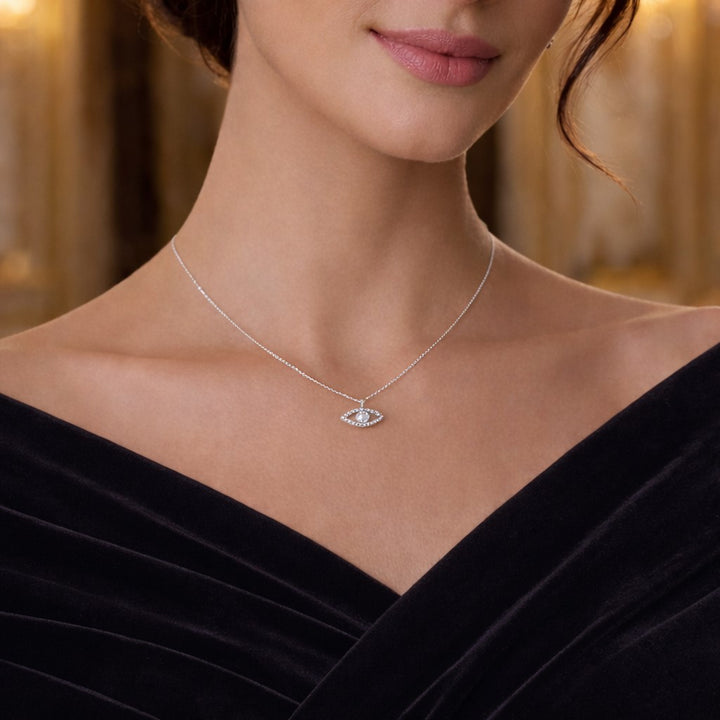 Evil Eye Of Noor Moissanite Necklace