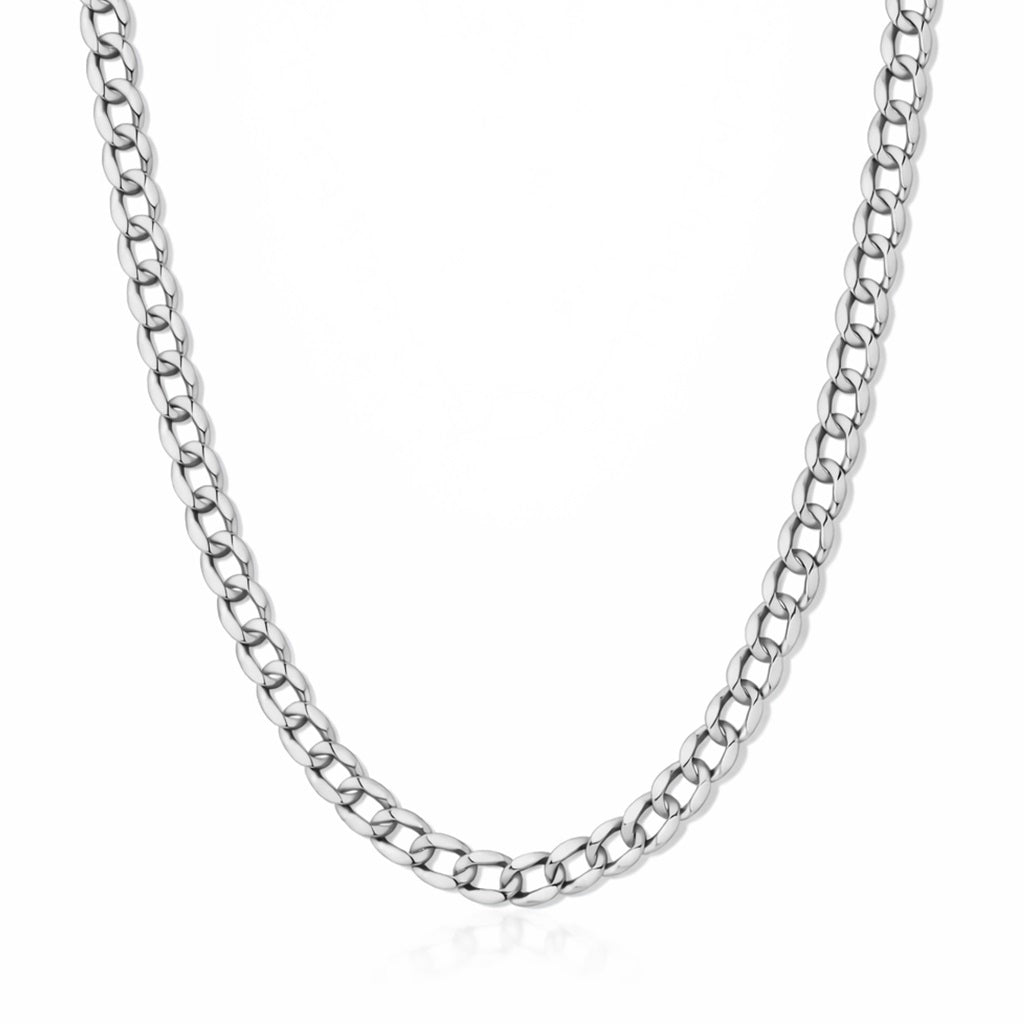 Flat Curb Link Unisex Necklace