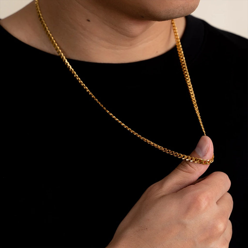 Flat Curb Link Unisex Necklace