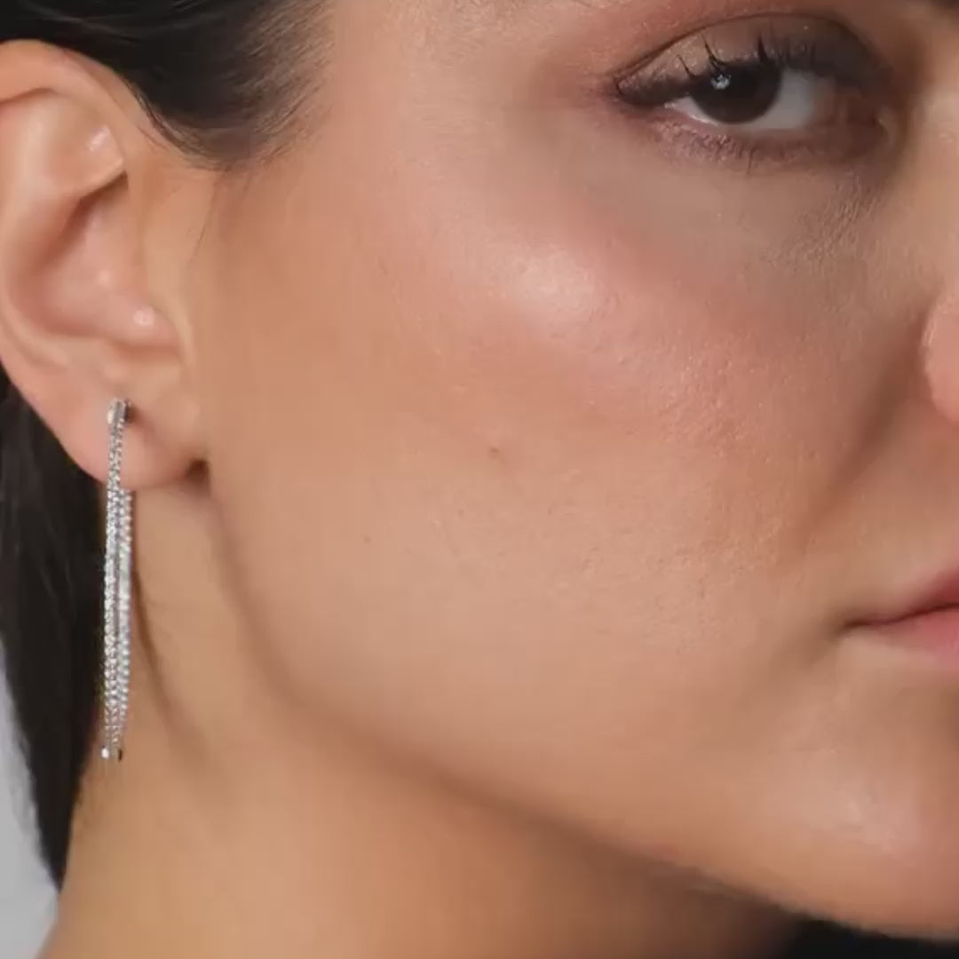 Avarie Large Hoop Moissanite Earrings