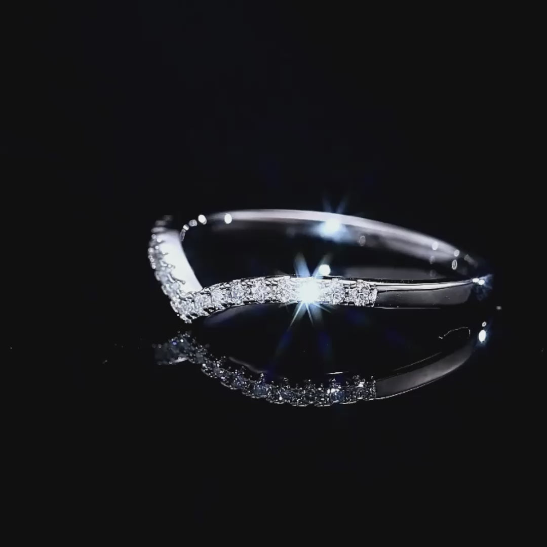 Tiara Pavé Moissanite Ring