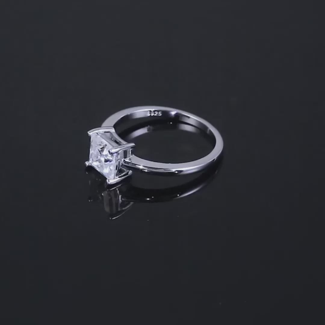 Isadora Princess-Cut Moissanite Ring