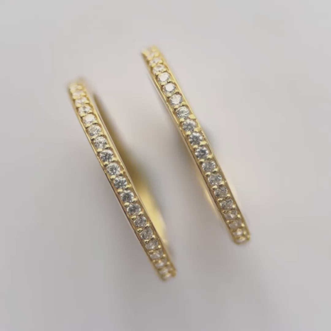 Chana Moissanite Hoop Earrings
