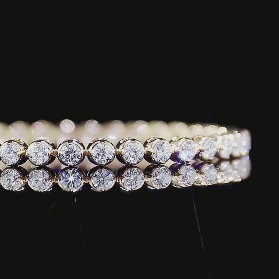 Sanya Round-Cut Tennis Lab Diamond Bracelet